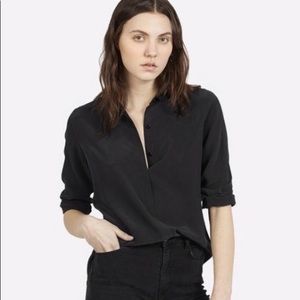 Everlane Silk Black Button up Blouse